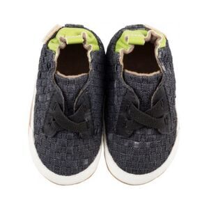 Robeez Black and Green Kids Sneakers